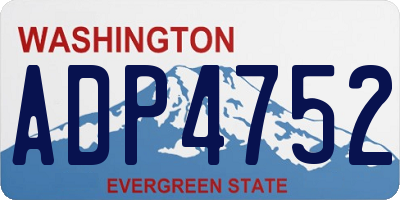 WA license plate ADP4752