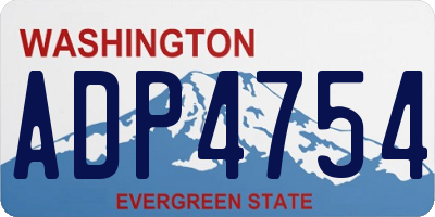 WA license plate ADP4754