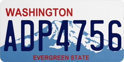 WA license plate ADP4756