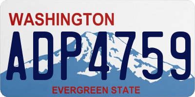 WA license plate ADP4759