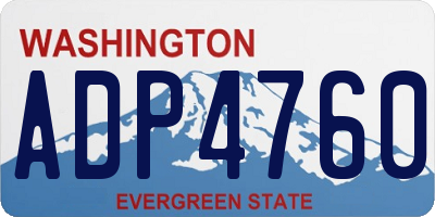 WA license plate ADP4760