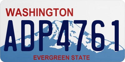 WA license plate ADP4761