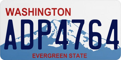 WA license plate ADP4764