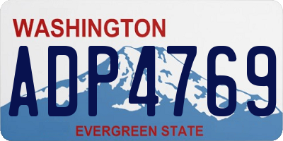 WA license plate ADP4769