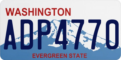 WA license plate ADP4770