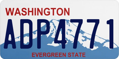 WA license plate ADP4771