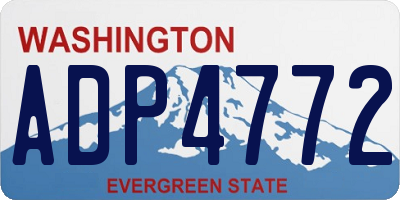 WA license plate ADP4772