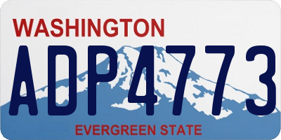 WA license plate ADP4773