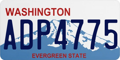 WA license plate ADP4775