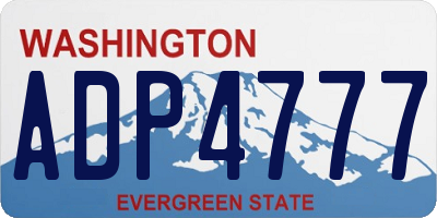 WA license plate ADP4777