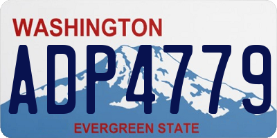 WA license plate ADP4779