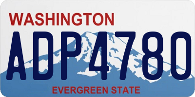 WA license plate ADP4780