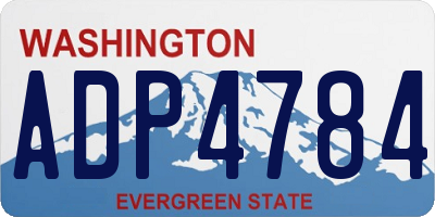 WA license plate ADP4784
