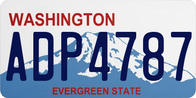 WA license plate ADP4787