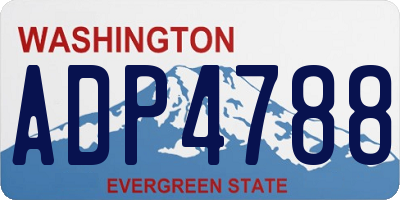 WA license plate ADP4788