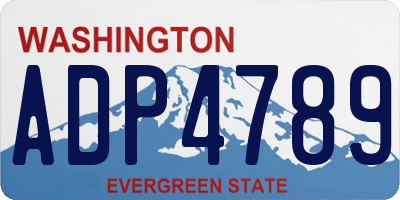 WA license plate ADP4789