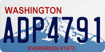 WA license plate ADP4791