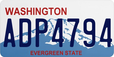 WA license plate ADP4794