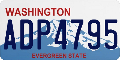 WA license plate ADP4795