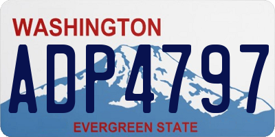 WA license plate ADP4797