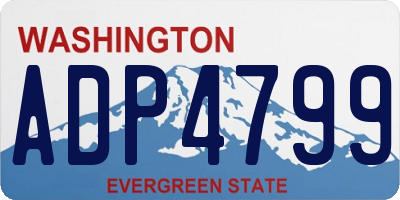WA license plate ADP4799