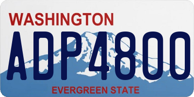 WA license plate ADP4800