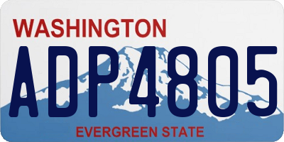 WA license plate ADP4805