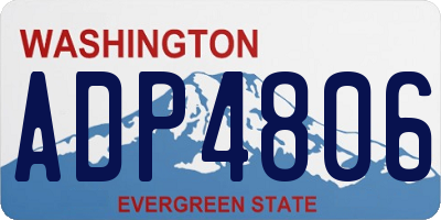 WA license plate ADP4806