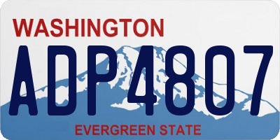 WA license plate ADP4807