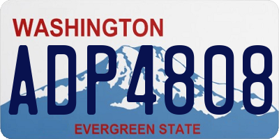 WA license plate ADP4808