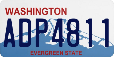 WA license plate ADP4811