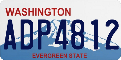 WA license plate ADP4812