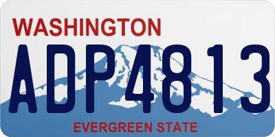 WA license plate ADP4813