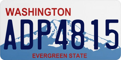 WA license plate ADP4815