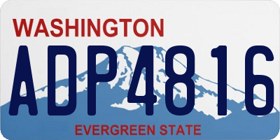 WA license plate ADP4816