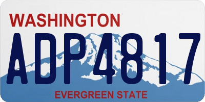 WA license plate ADP4817
