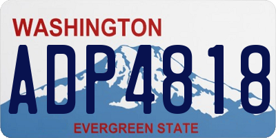 WA license plate ADP4818