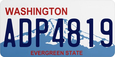 WA license plate ADP4819