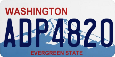 WA license plate ADP4820