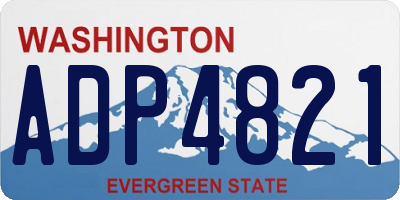 WA license plate ADP4821
