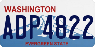 WA license plate ADP4822