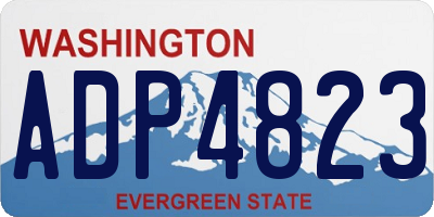 WA license plate ADP4823