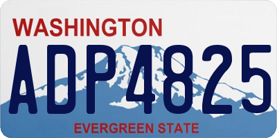 WA license plate ADP4825