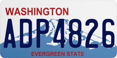 WA license plate ADP4826