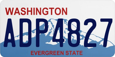 WA license plate ADP4827