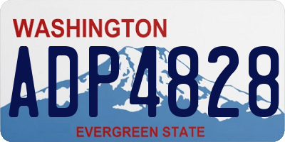 WA license plate ADP4828