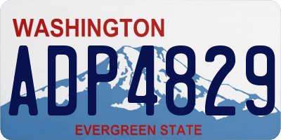 WA license plate ADP4829