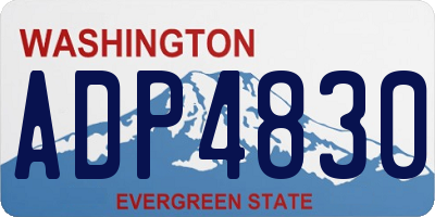 WA license plate ADP4830