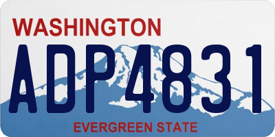 WA license plate ADP4831