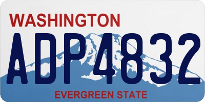 WA license plate ADP4832